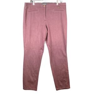 Talbots Womens Pants Burgundy Dalton Ankle Crop Straight Leg Stretch 14